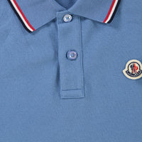 Moncler Kinder Jongens Polo In Licht Blauw
