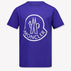 Moncler Ragazzo Ragazzi Maglietta dentro Blu Cobalto