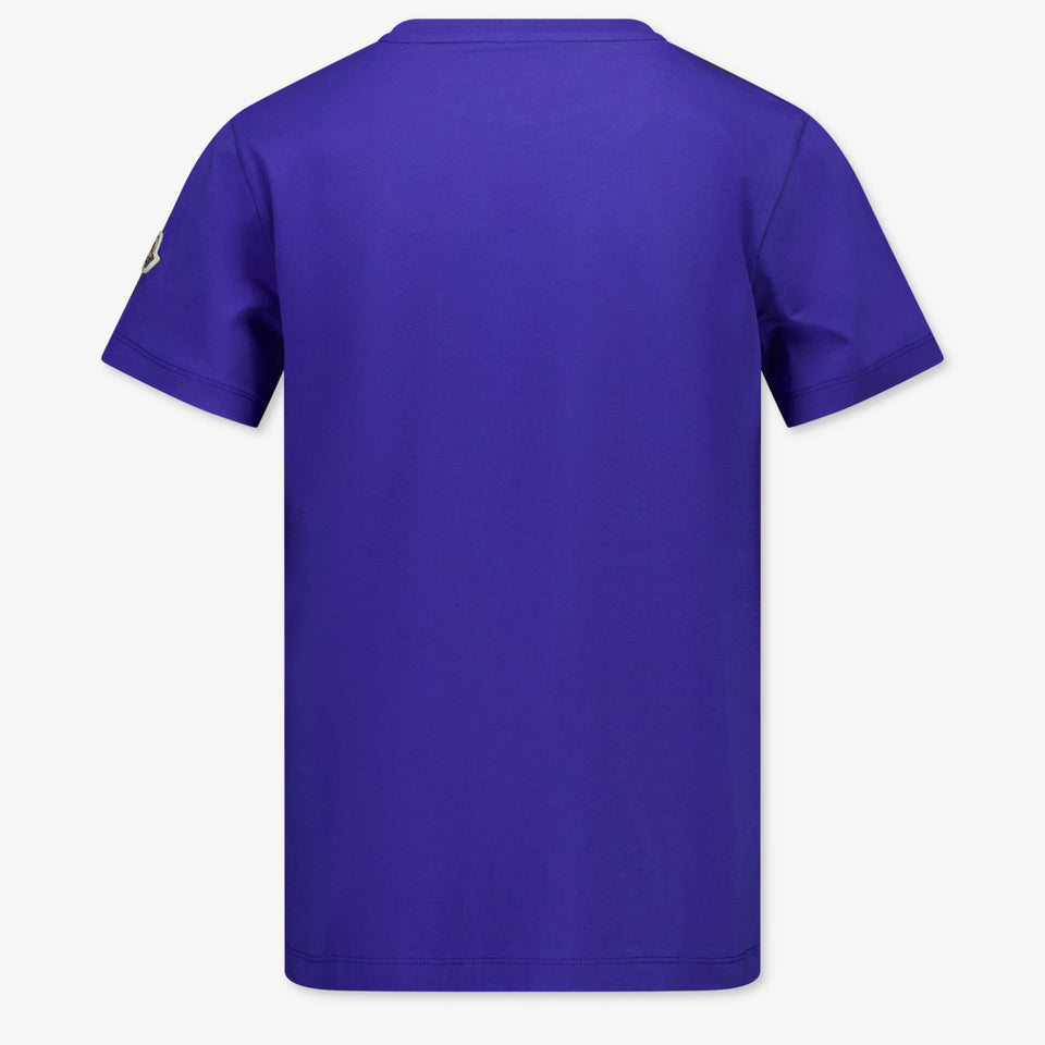 Moncler Kinder Jongens T-Shirt In Cobalt Blauw