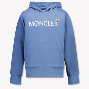 Moncler Enfant Garçons Pull Bleu Clair