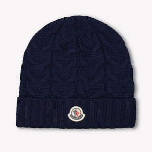Moncler Ragazzo Unisex Cappello in Navy