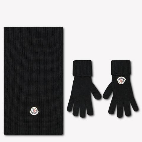 Moncler Kids Unisex Scarves In Black