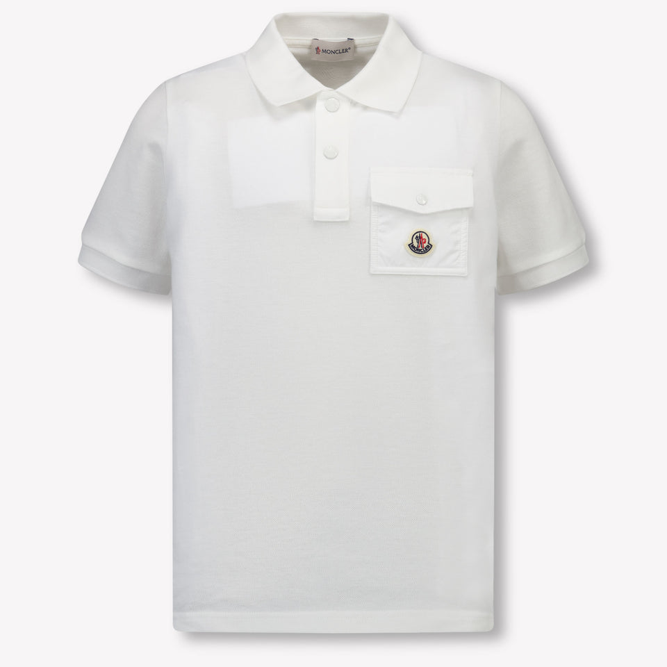 Moncler Kinder Jungen Polo Weiß