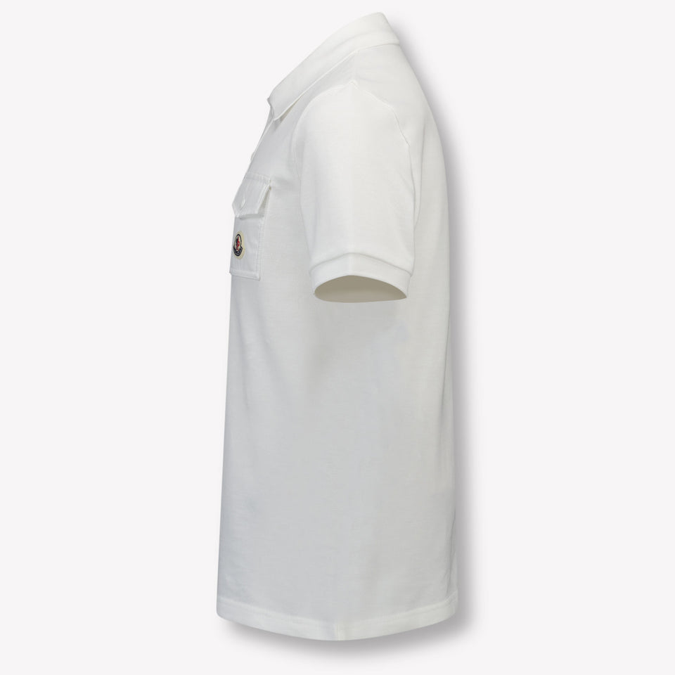Moncler Kinder Jungen Polo Weiß