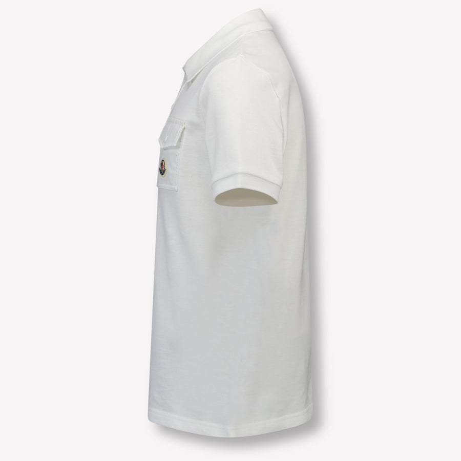 Moncler Enfant Garçons Polo Blanc