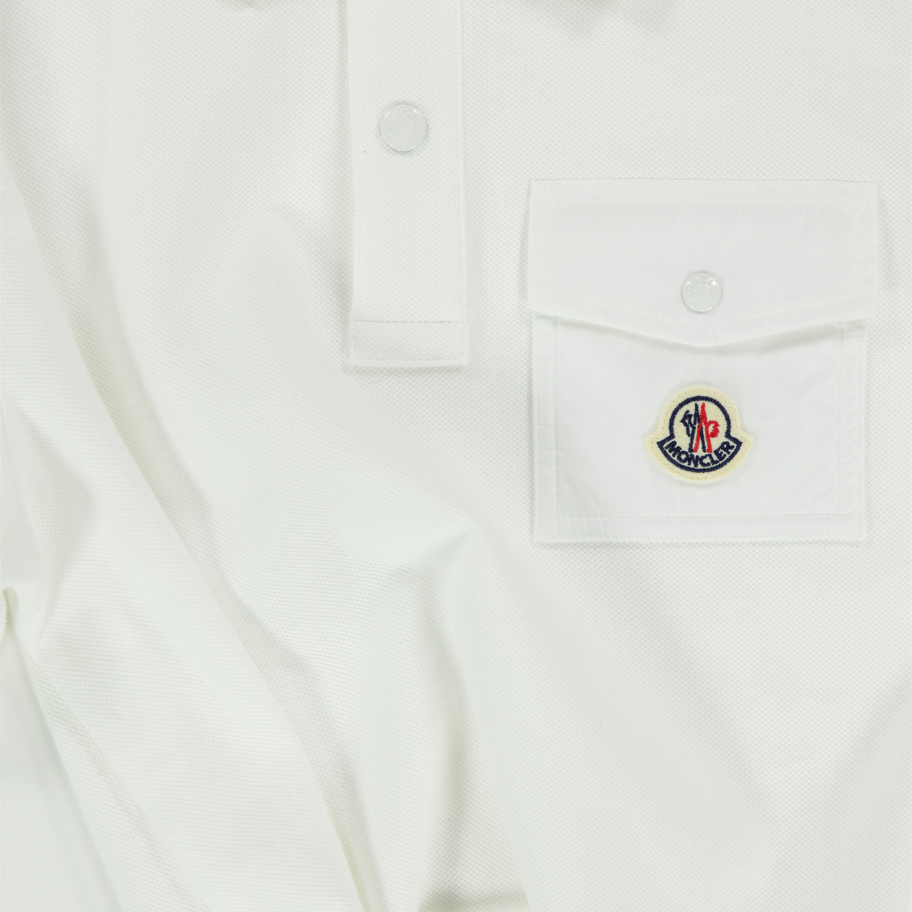 Moncler Enfant Garçons Polo Blanc