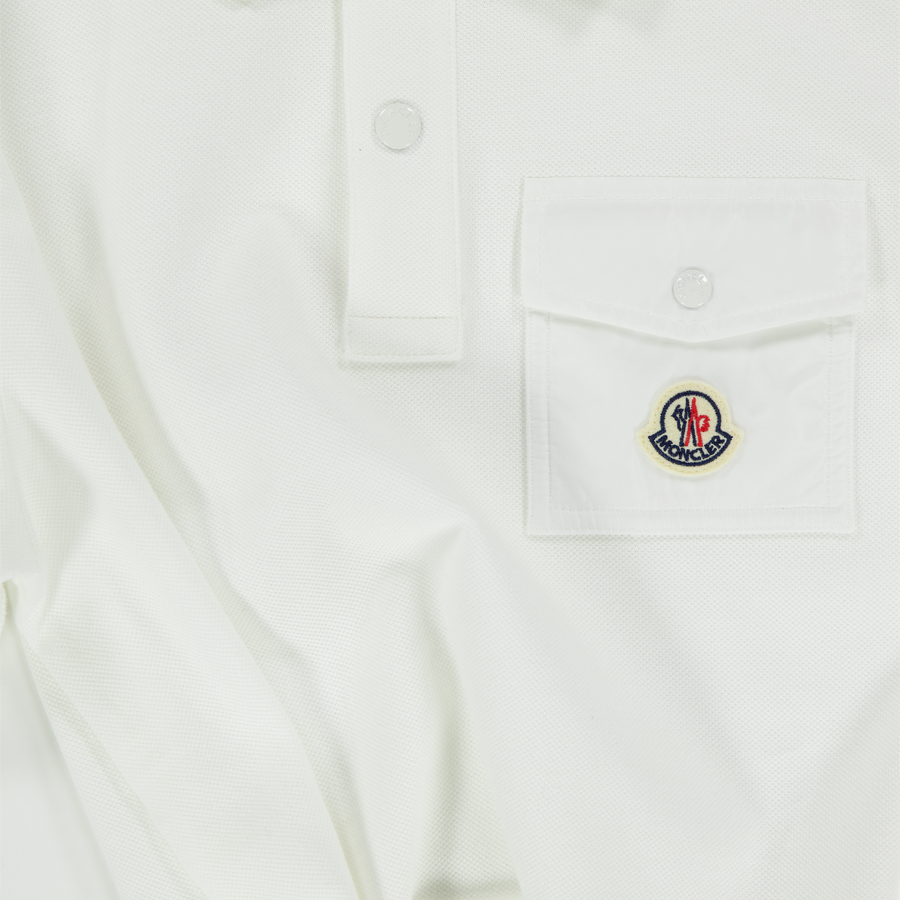 Moncler Enfant Garçons Polo Blanc