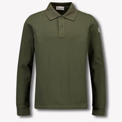 Moncler Enfant Garçons Polo Vert Foncé