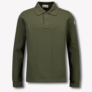 Moncler Enfant Garçons Polo Vert Foncé