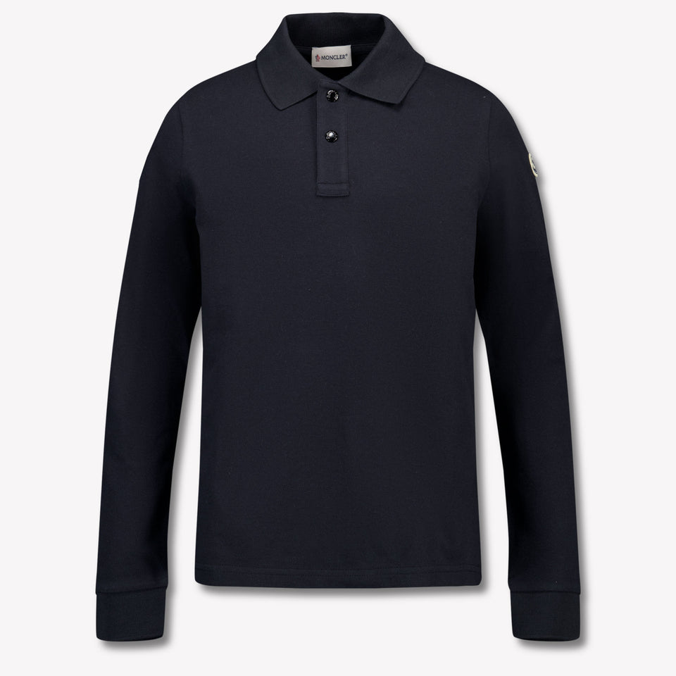 Moncler Enfant Garçons Polo Noir