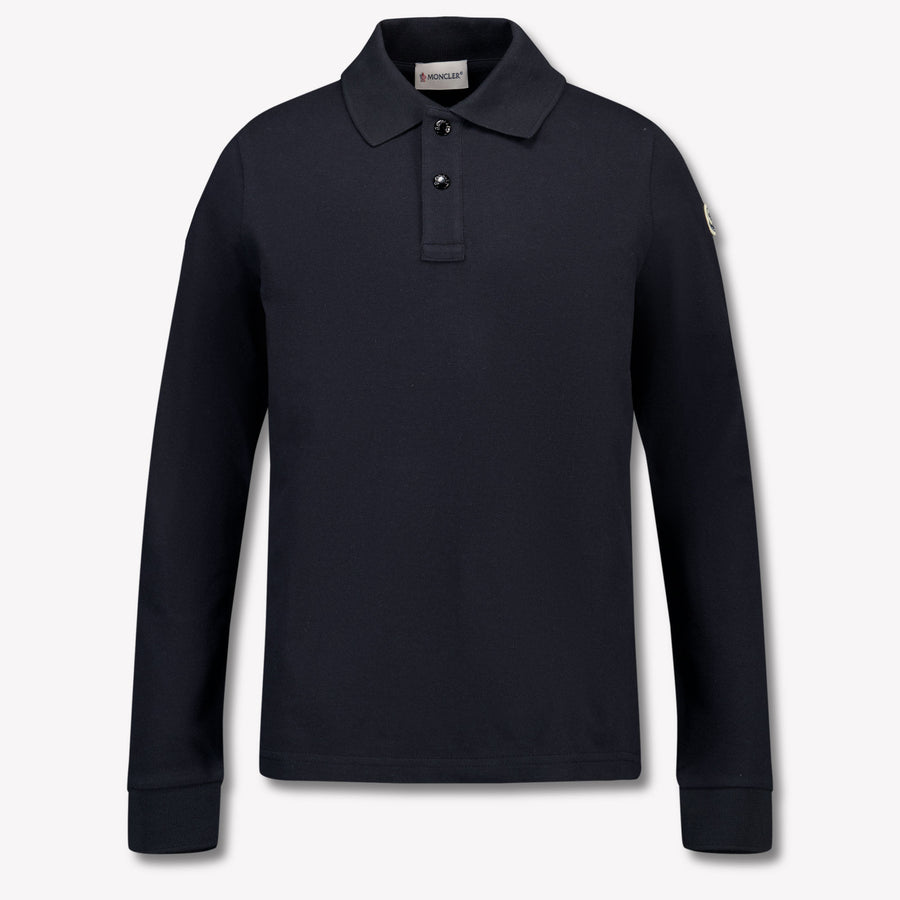 Moncler Kinder Jungen Polo Schwarz