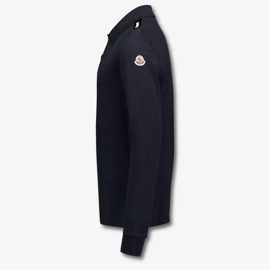 Moncler Kinder Jungen Polo Schwarz