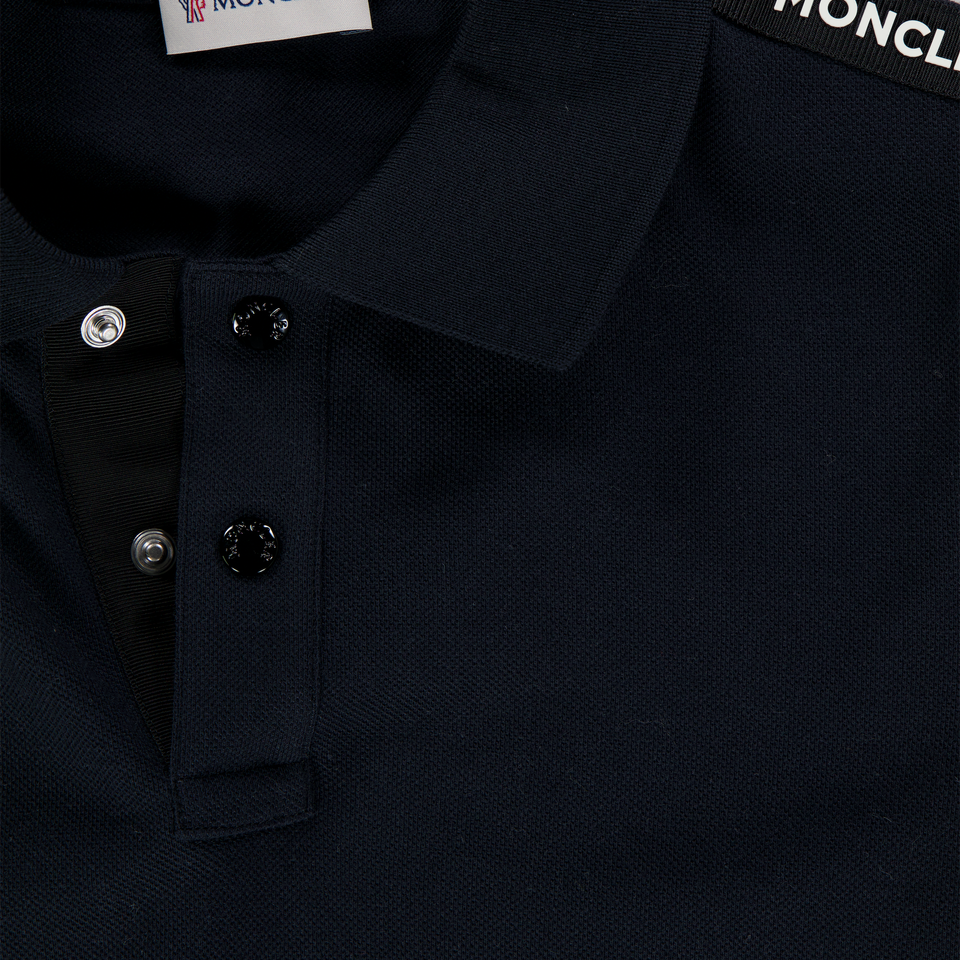 Moncler Enfant Garçons Polo Noir