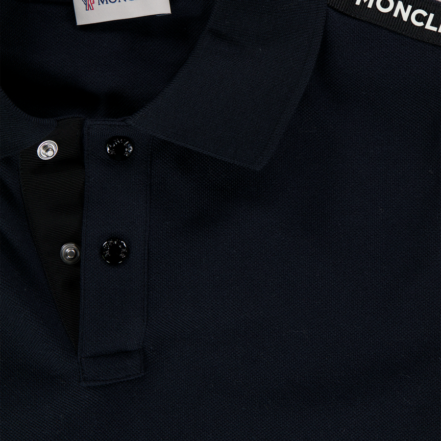 Moncler Kinder Jungen Polo Schwarz