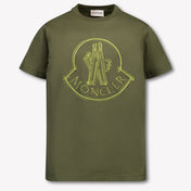 Moncler Kids Boys  T-Shirt Dark Green