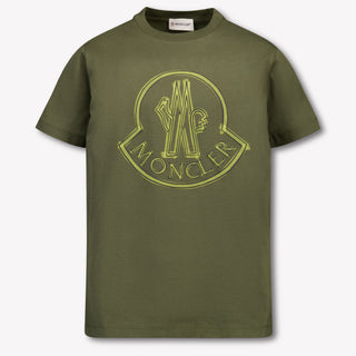 Moncler Enfant Garçons T-shirt Vert Foncé