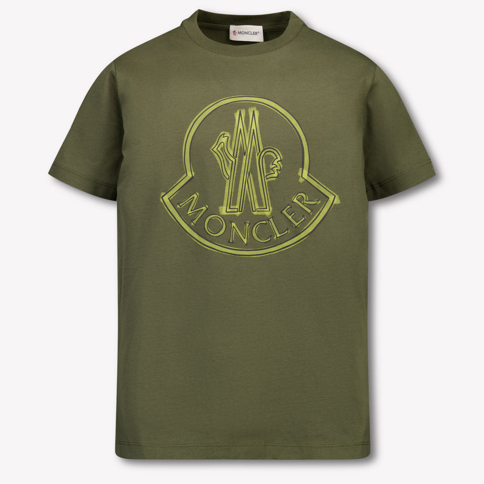 Moncler Kids Boys  T-Shirt Dark Green