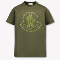 Moncler Kinder Jongens T-Shirt In Donker Groen