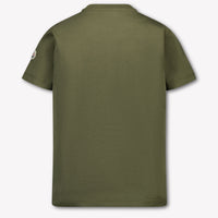 Moncler Kinder Jongens T-Shirt In Donker Groen