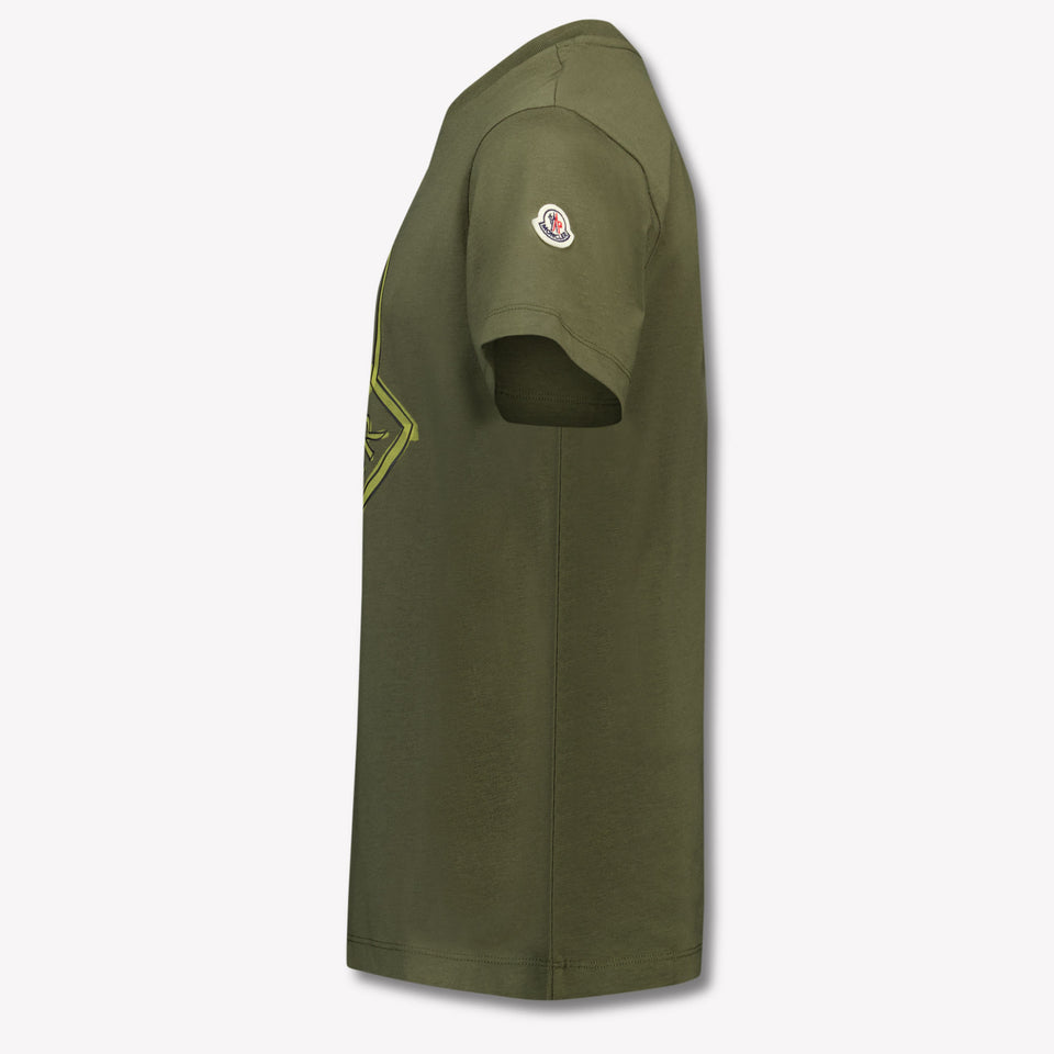 Moncler Kids Boys  T-Shirt Dark Green