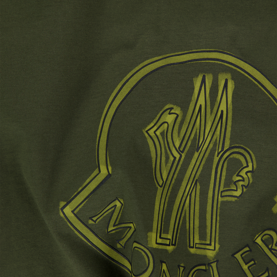 Moncler Kids Boys  T-Shirt Dark Green