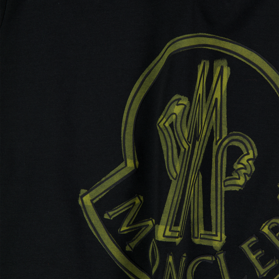 Moncler Enfant Garçons T-shirt Noir