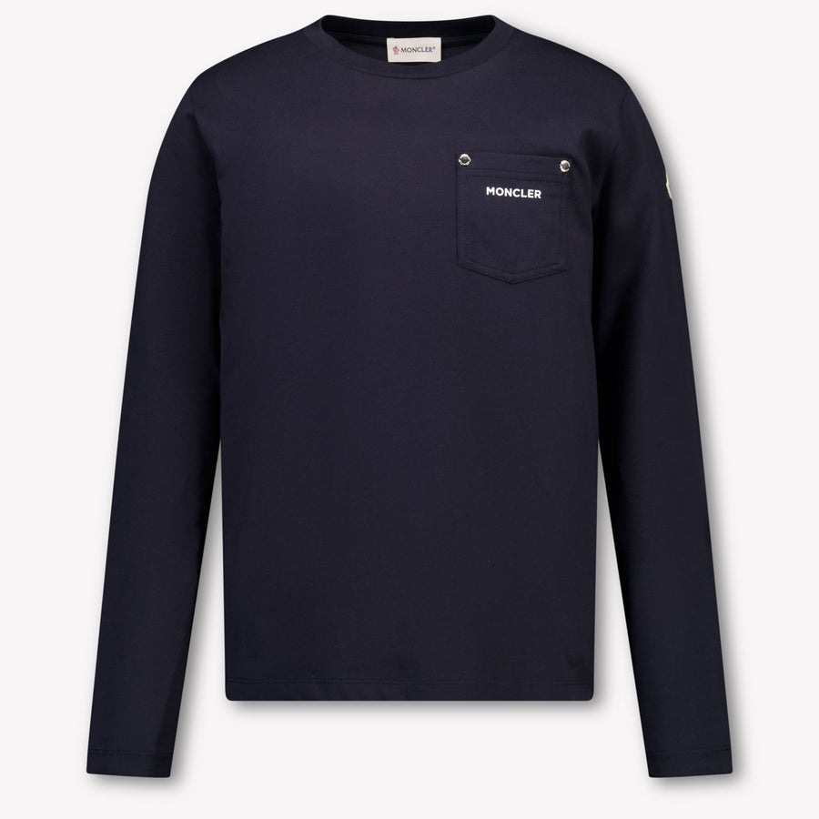 Moncler Kids Boys  T-Shirt Navy