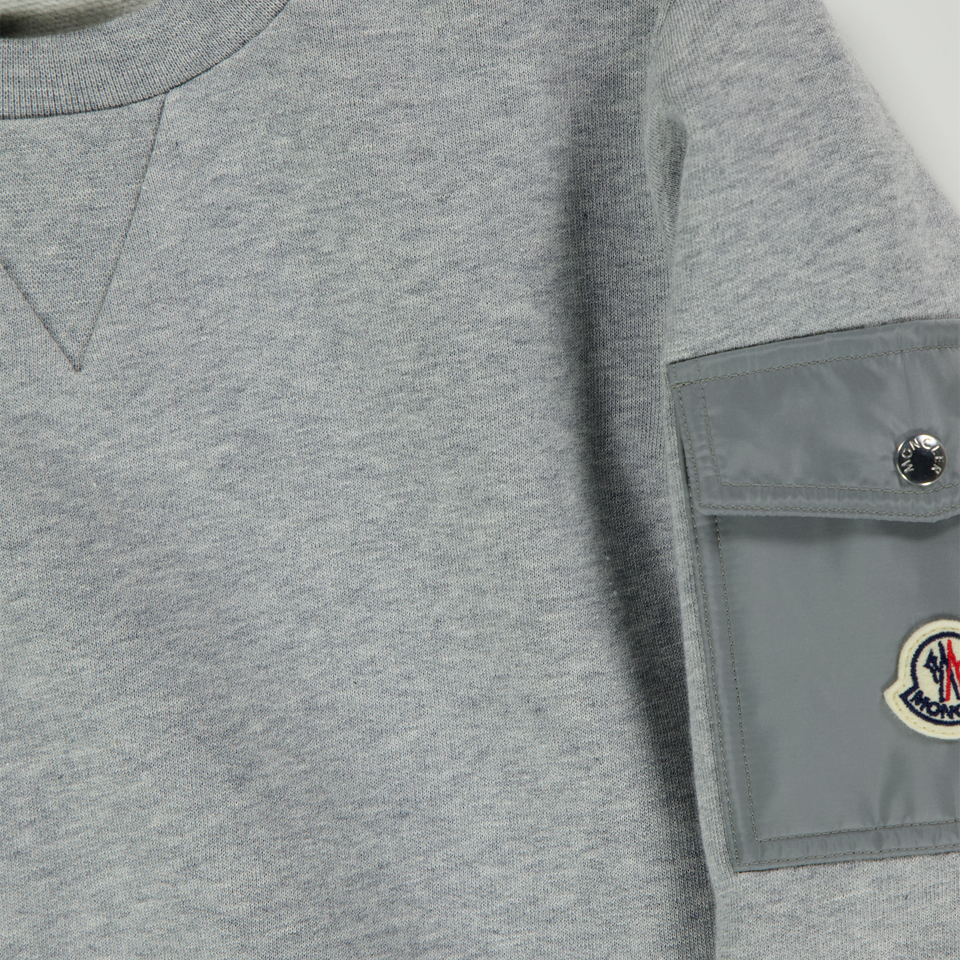 Moncler Niño Chicos Suéter en Gris