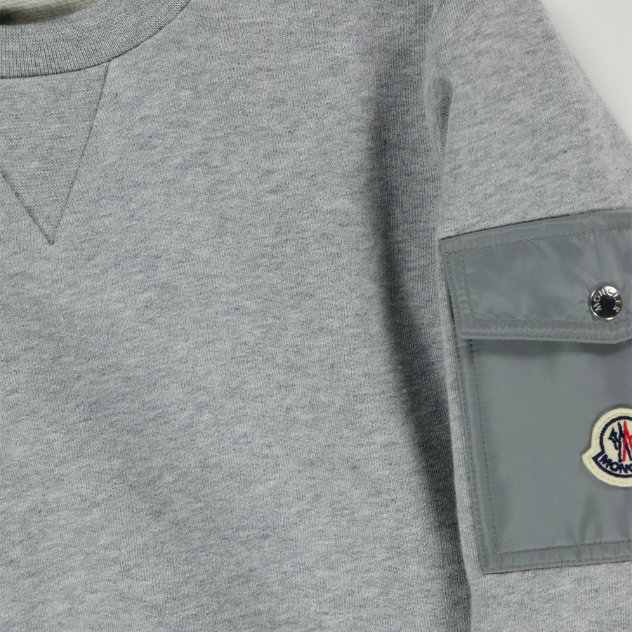 Moncler Enfant Garçons Pull Gris