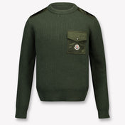 Moncler Ragazzo Ragazzi Maglione in Verde Scuro