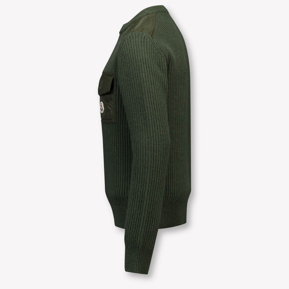 Moncler Ragazzo Ragazzi Maglione in Verde Scuro