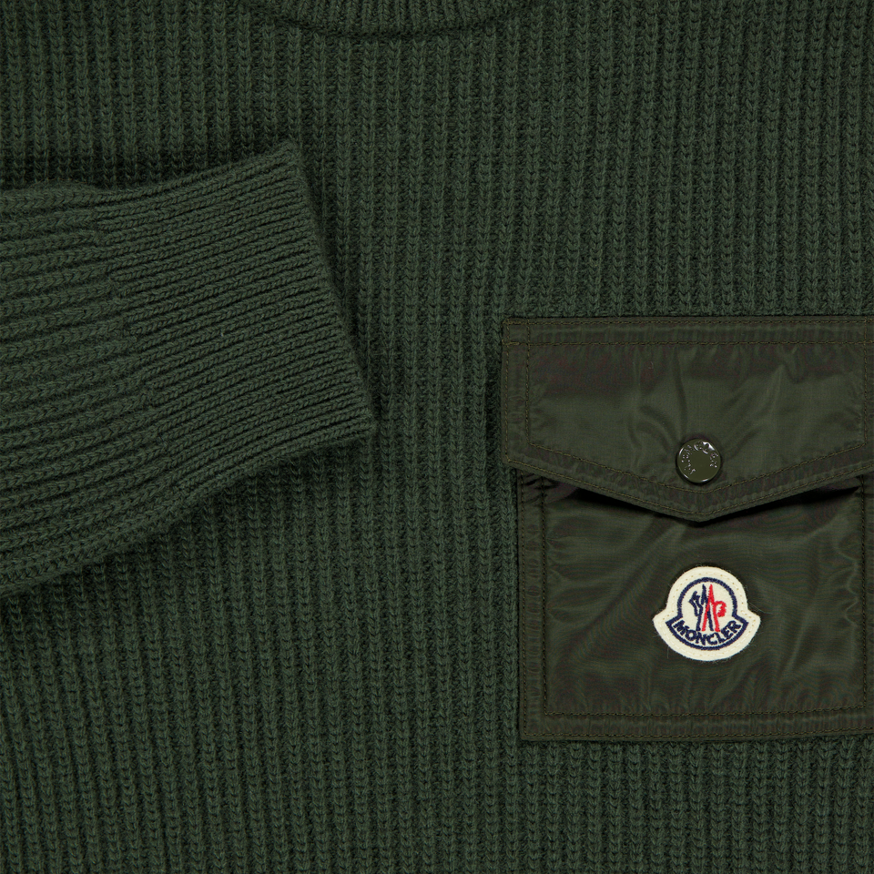 Moncler Ragazzo Ragazzi Maglione in Verde Scuro