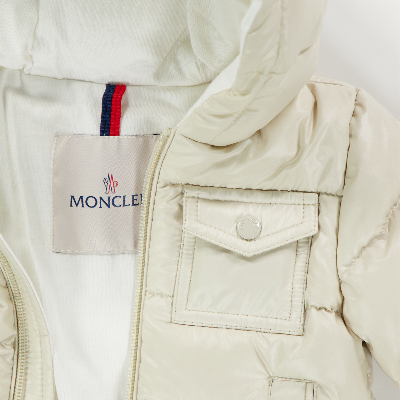 Moncler Mesles Baby Jungen Winterjacke Helles Beige