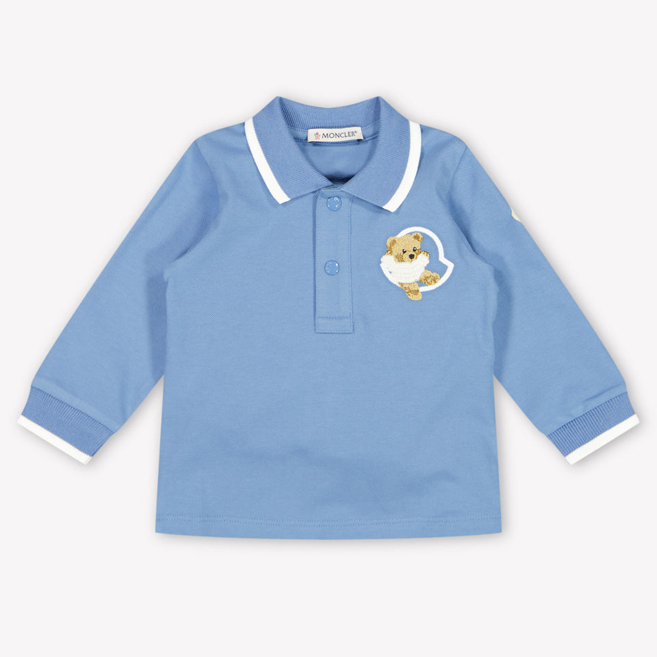 Moncler Bébé Garçons Polo Bleu Clair