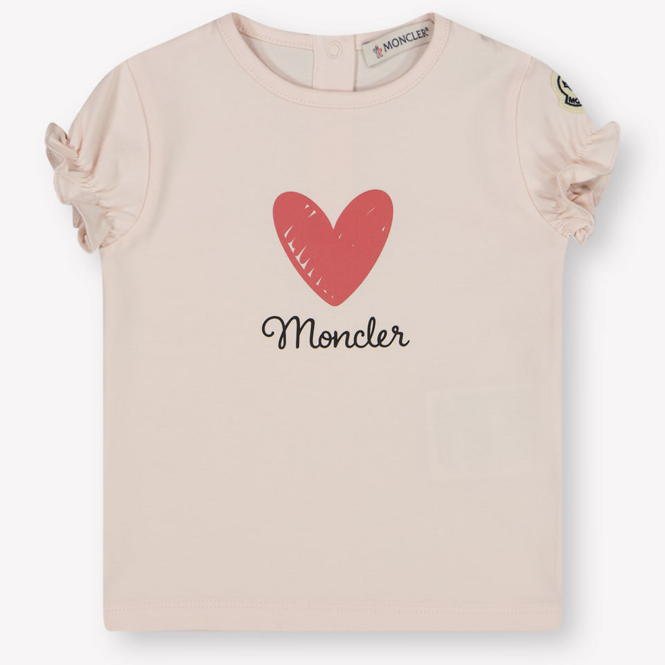 Moncler Bébé Filles T-shirt Rose Léger