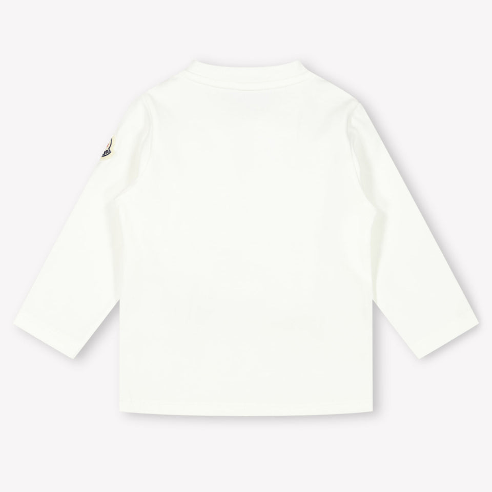 Moncler Bebé Chicos Camiseta en Blanco Roto