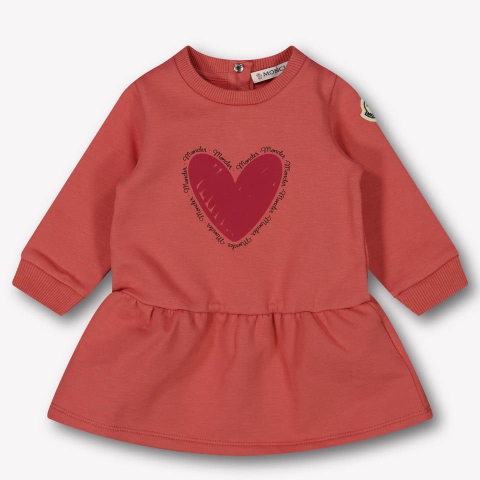Moncler Baby Meisjes Jurk In Donker Roze