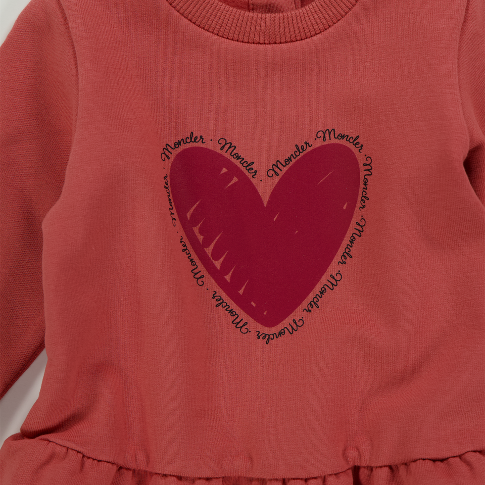 Moncler Baby Meisjes Jurk In Donker Roze