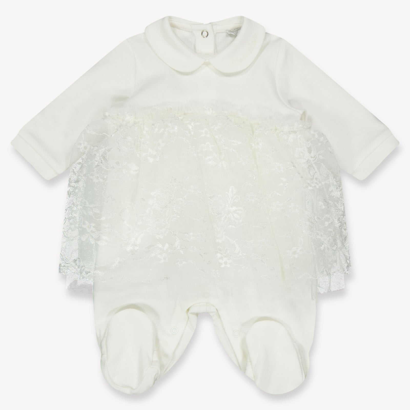 Monnalisa Baby Girls Playsuit  Offwhite