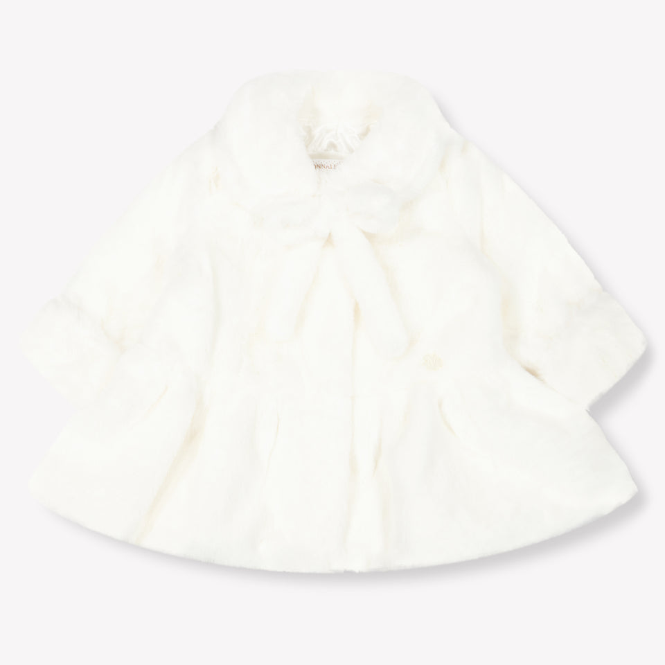 MonnaLisa Bébé Filles Vestes en fausse fourrure en blanc