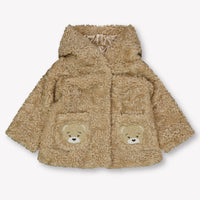 MonnaLisa Bébé Filles Vestes en fausse fourrure Beige
