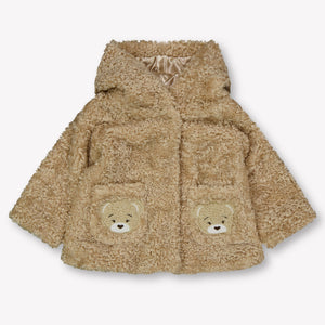 MonnaLisa Bébé Filles Vestes en fausse fourrure Beige