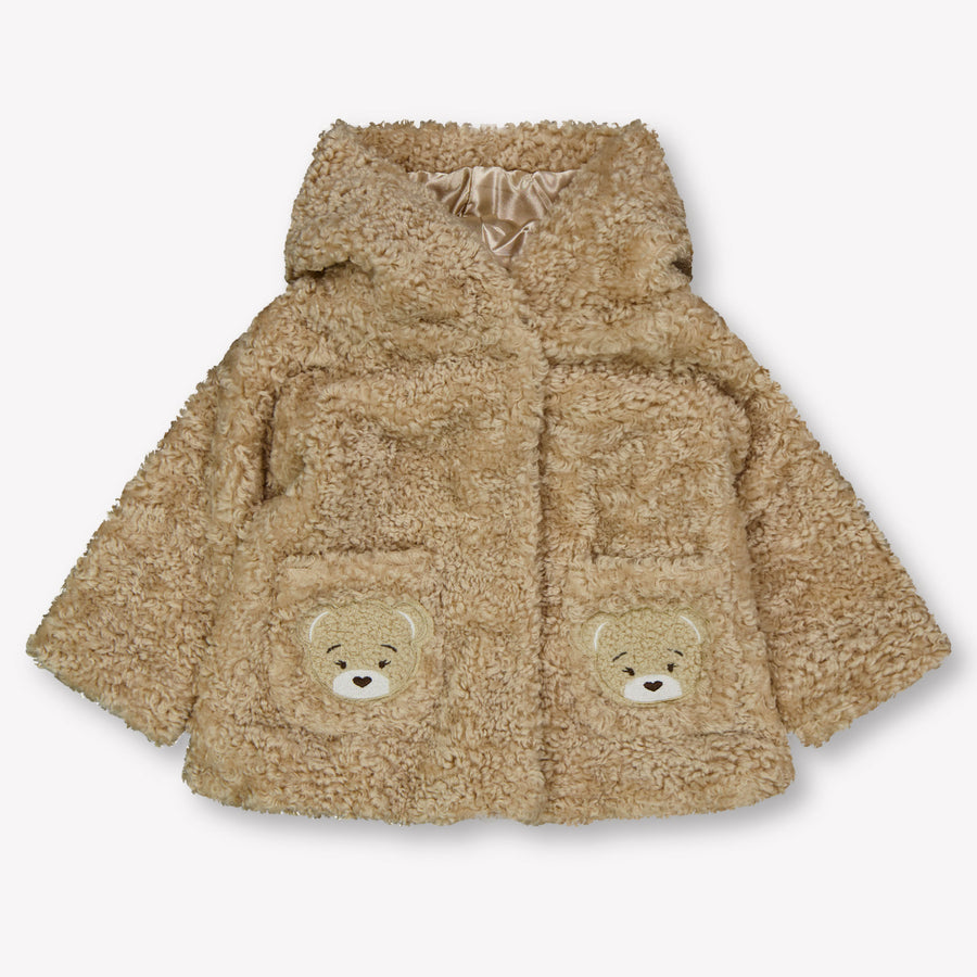 MonnaLisa Bébé Filles Vestes en fausse fourrure Beige