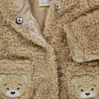 MonnaLisa Bébé Filles Vestes en fausse fourrure Beige