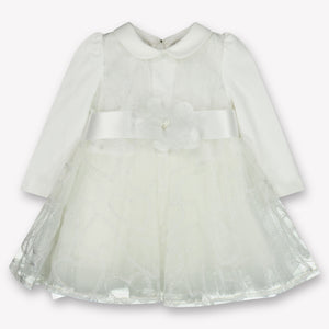 MonnaLisa Baby Meisjes Jurk in Off White