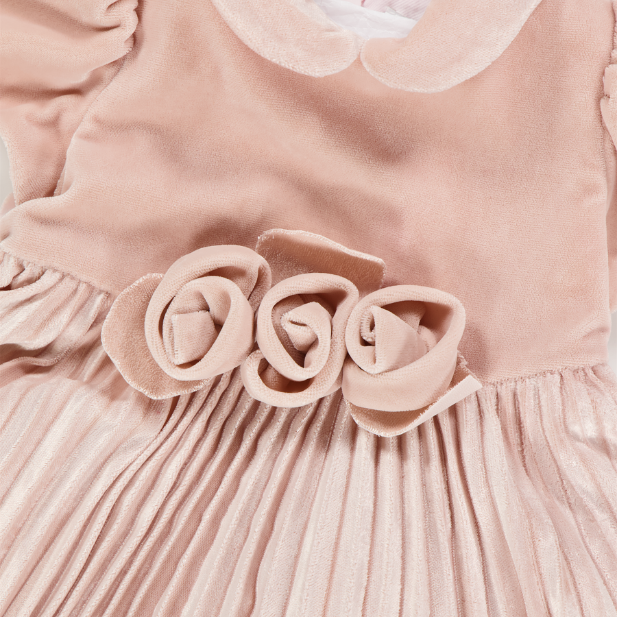MonnaLisa Baby Meisjes Jurk in Licht Roze