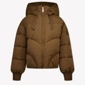 Monnalisa Kids Girls Winter Coat  Brown