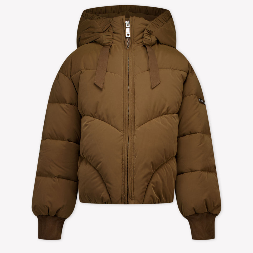 Monnalisa Kids Girls Winter Coat  Brown