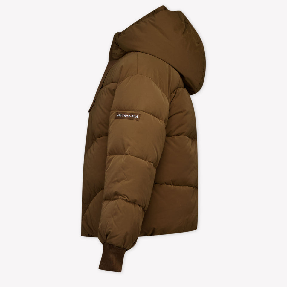 Monnalisa Kids Girls Winter Coat  Brown