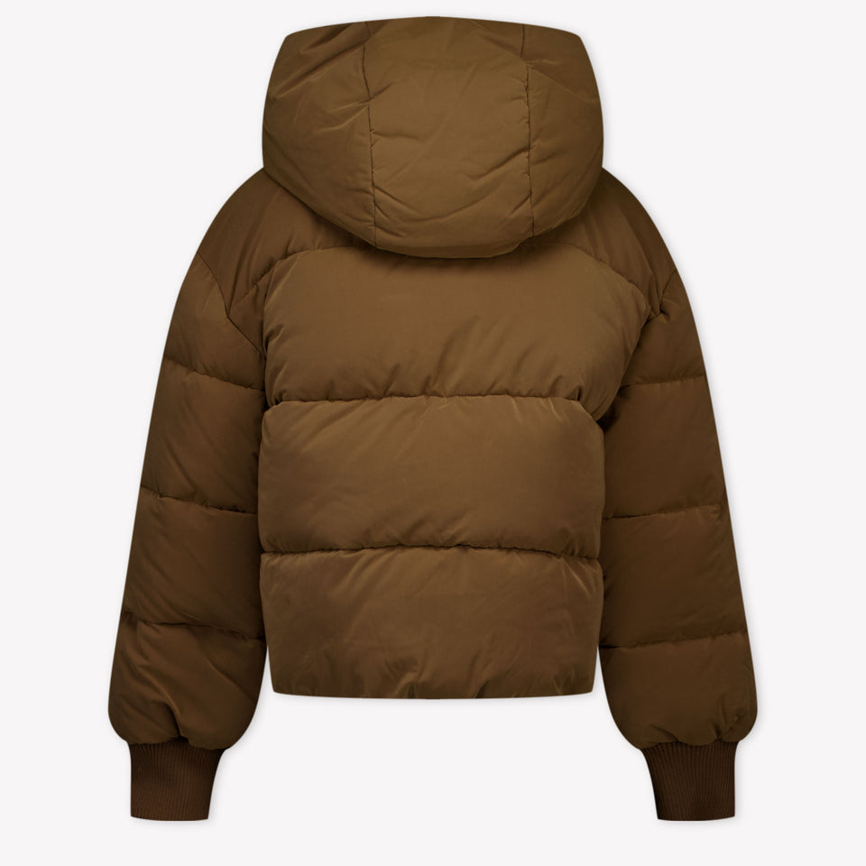 Monnalisa Kids Girls Winter Coat  Brown